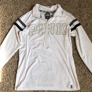 PINK white Athletic sweatshirt (worn once)